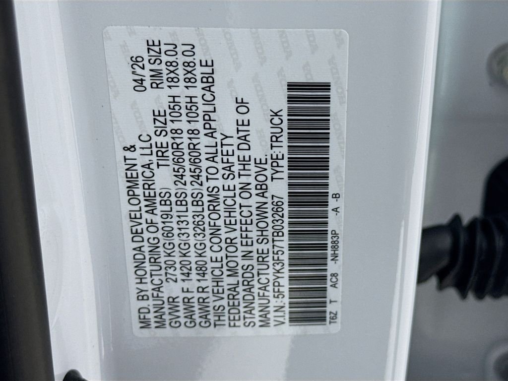 New 2026 Platinum White Pearl Honda RTL image 40