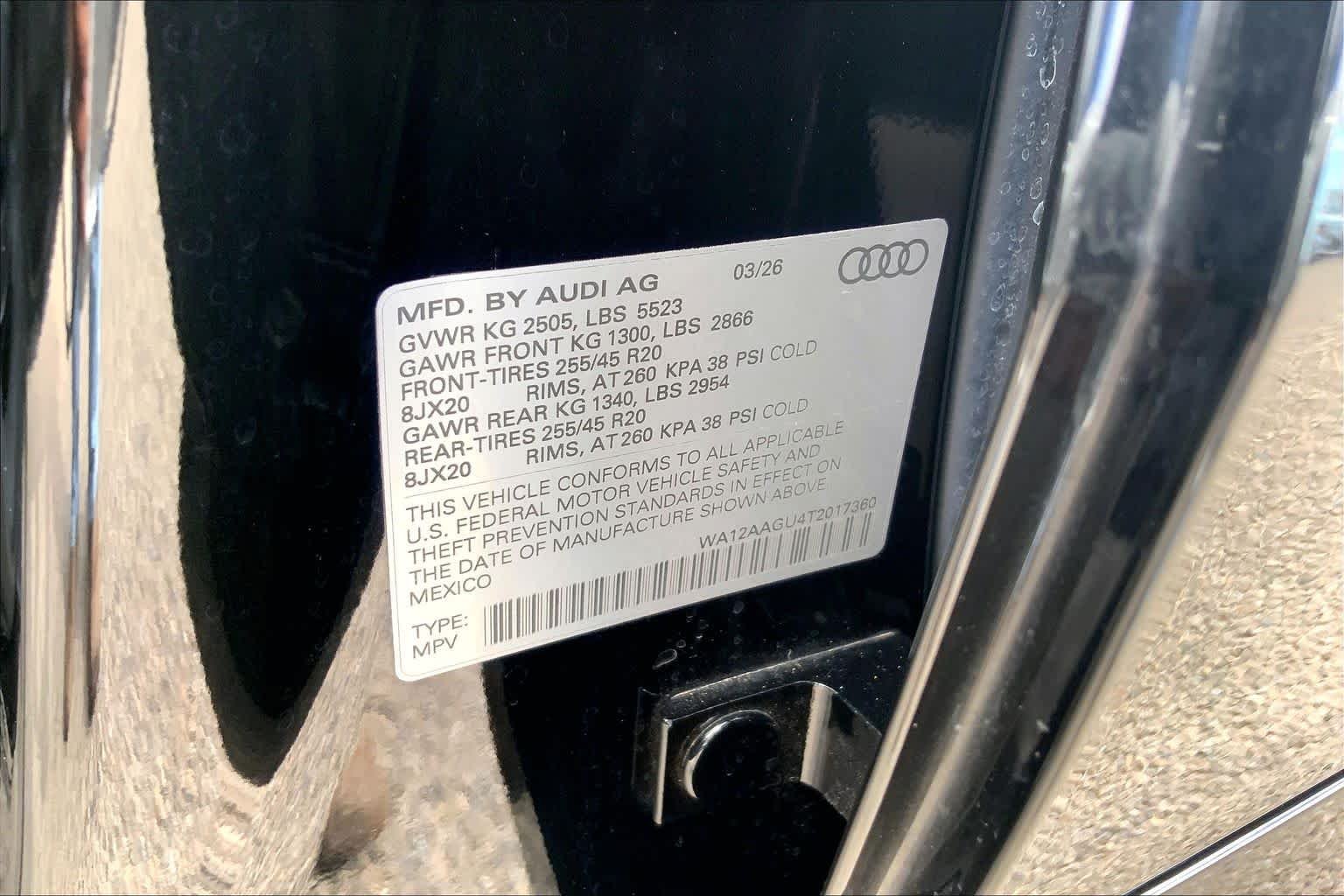 Used 2026 Mythos Black Metallic Audi Premium Plus image 34