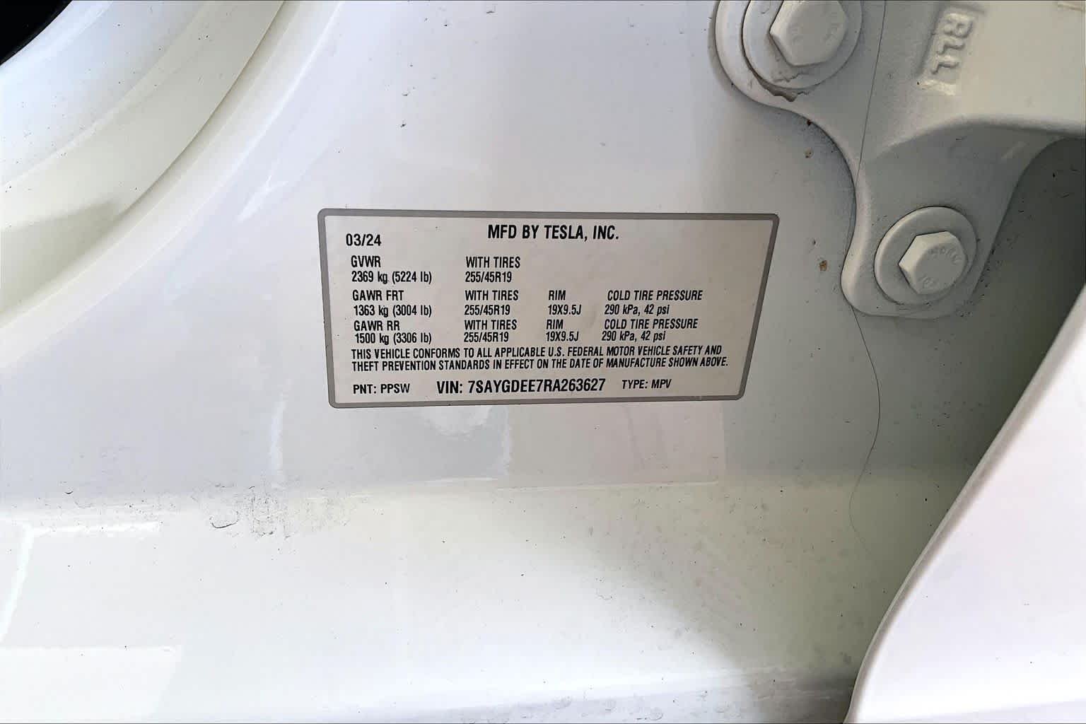 Used 2024 Pearl White Multi-Coat Tesla Long Range image 35