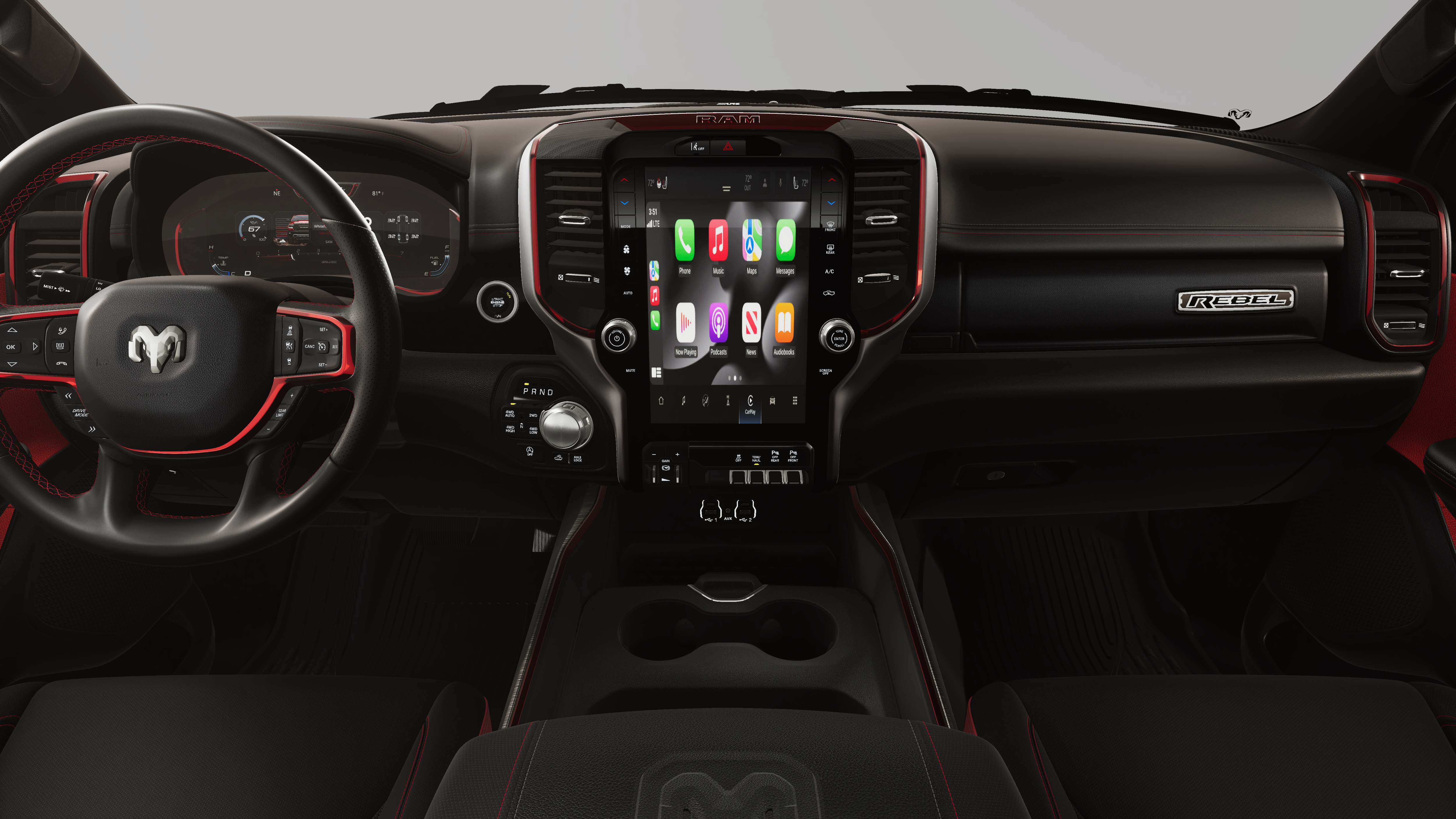New 2026 Molten Red Pearl-Coat Exterior Paint RAM REBEL image 6