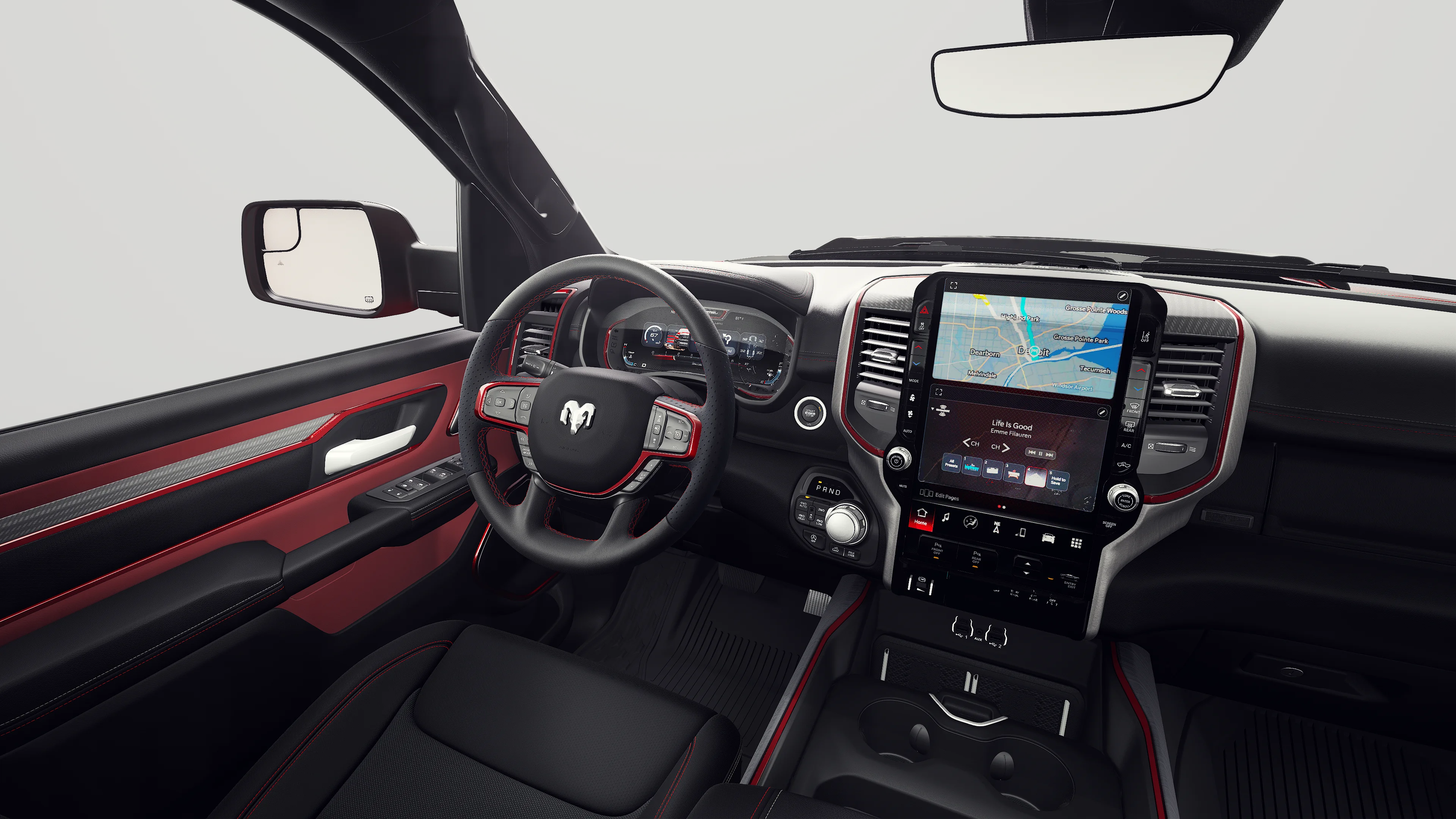 New 2027 Molten Red Pearl-Coat Exterior Paint RAM REBEL image 8