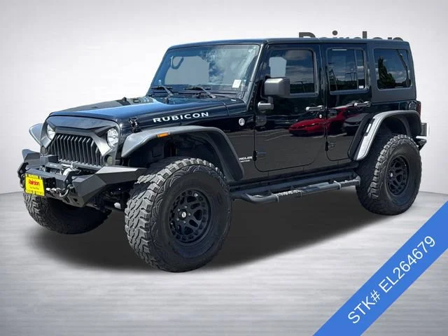 Used 2014 Black Clearcoat Jeep Unlimited Rubicon image 3