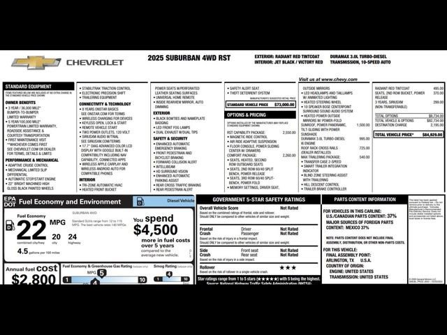 Used 2025 Radiant Red Tintcoat Chevrolet RST image 3