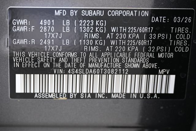 New 2026 Gray Subaru Standard Model image 18