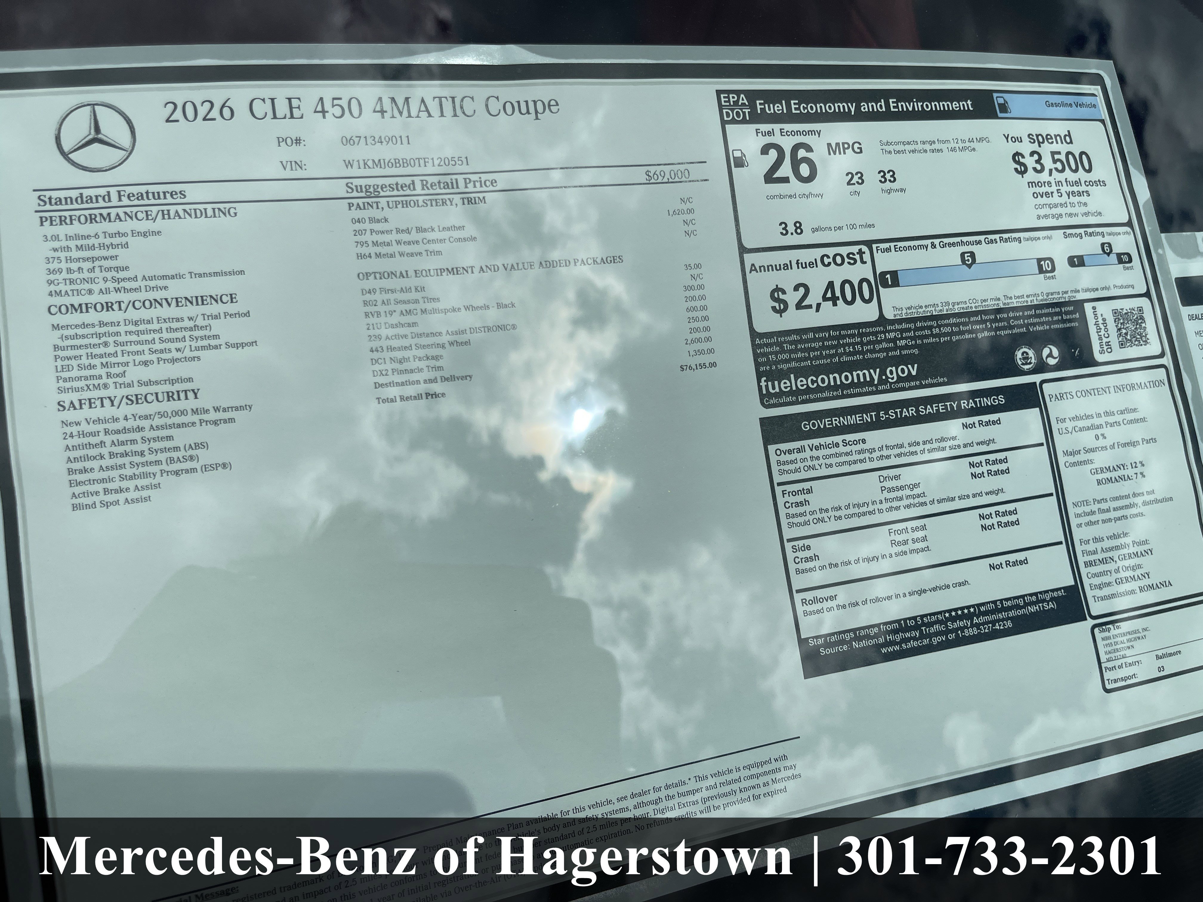 New 2026 Black Mercedes-Benz CLE 450 image 10