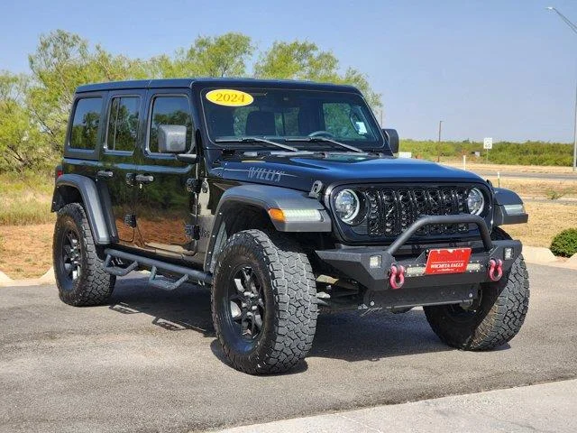 Used 2024 Black Clearcoat Jeep Willys 4x4 image 2