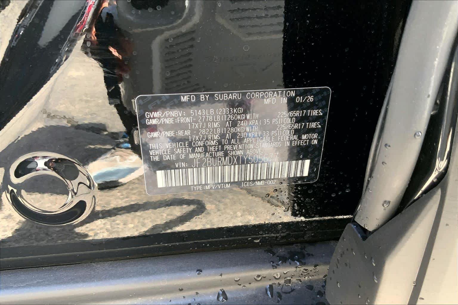 New 2026 CRYSTAL BLACK SILICA Subaru Wilderness image 18