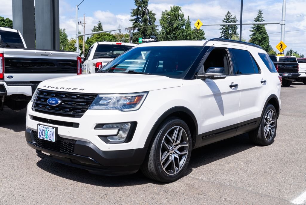 Used 2016 White Platinum Clearcoat Metallic Ford Sport image 3