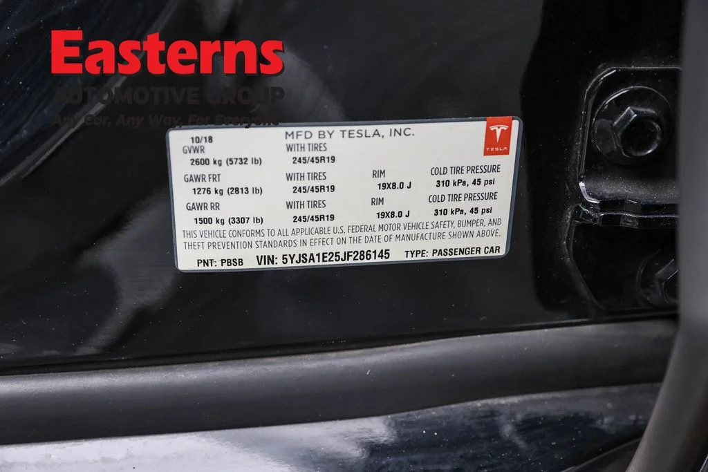 Used 2018 Black Tesla 75D image 33