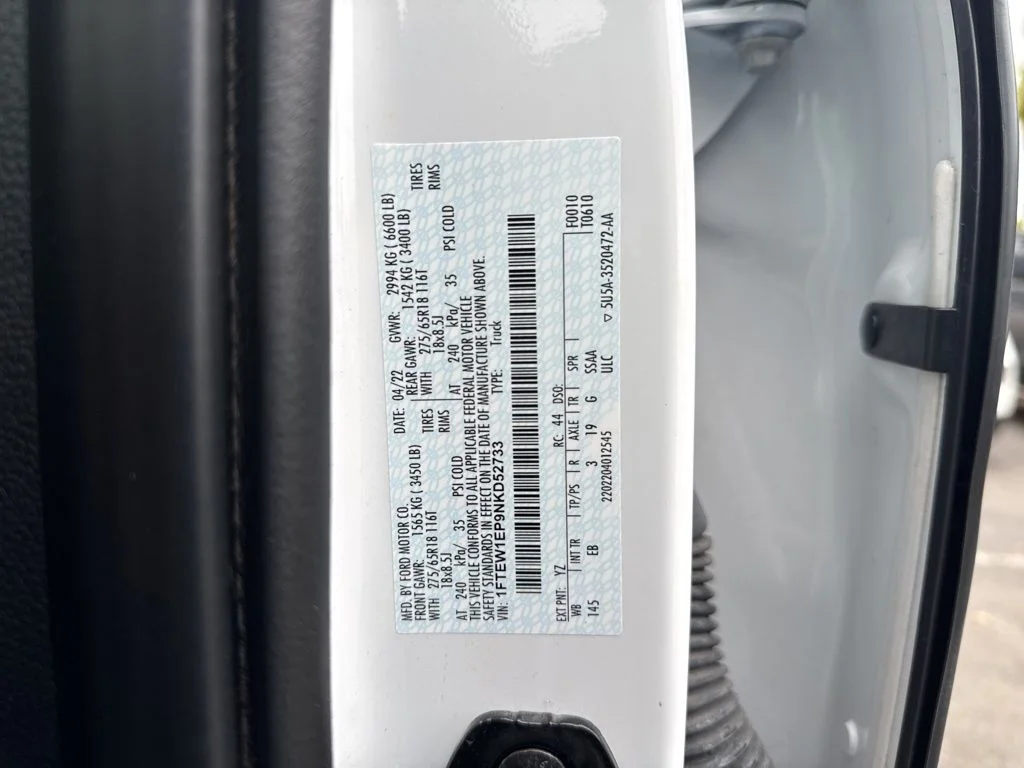 Used 2022 White Ford Lariat image 13