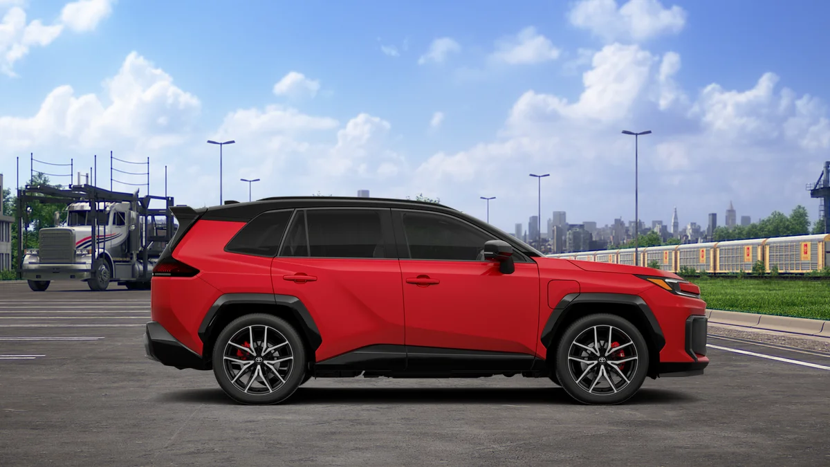 New 2026 Supersonic Red with Midnight Black Metallic roof Toyota GR SPORT image 12