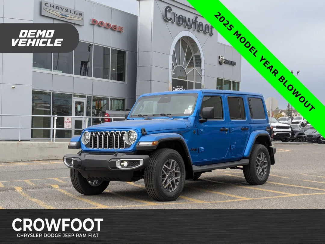 New 2025 Blue Jeep Sahara - - 4x4 - Adaptive Cruise - 12.3inch display - Blind Spot Mon & More! image 1