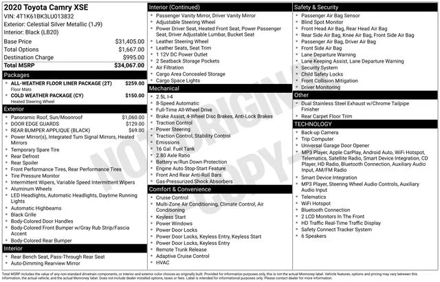 Used 2020 Silver Toyota XSE image 15