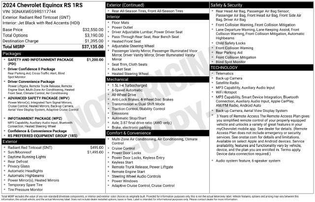 Used 2024 Red Chevrolet RS image 23