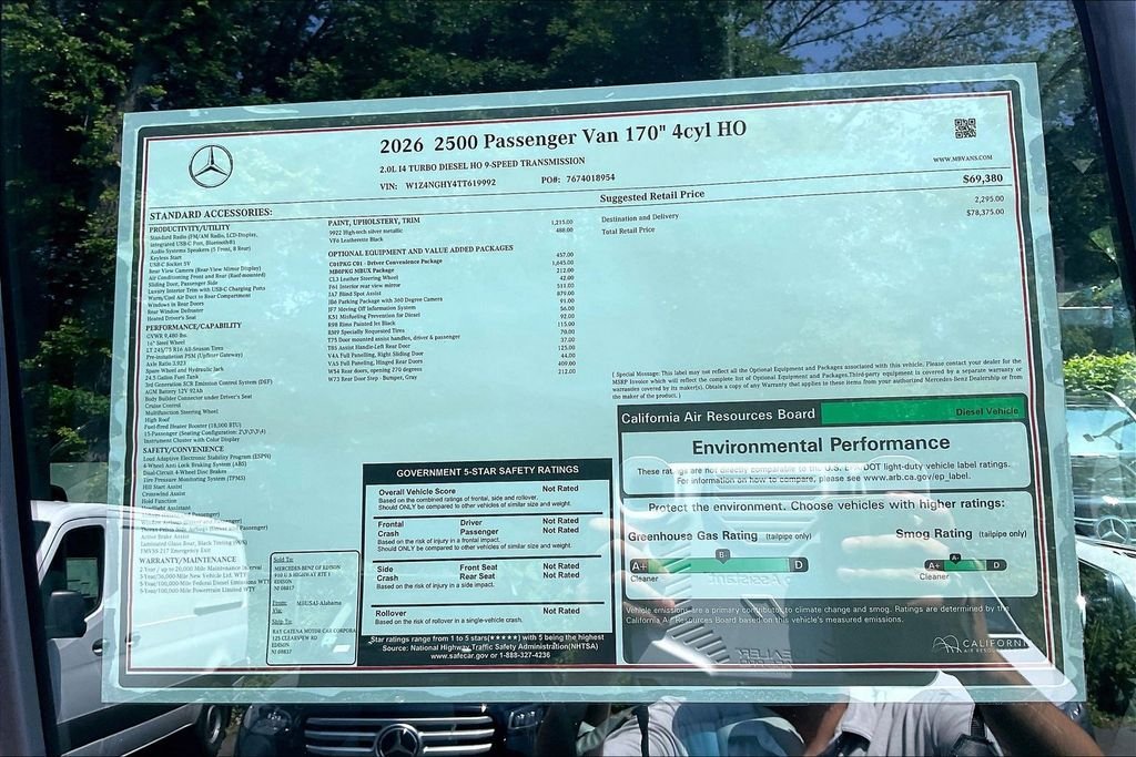 New 2026 High-tech silver metallic Mercedes-Benz Passenger 170 WB image 12
