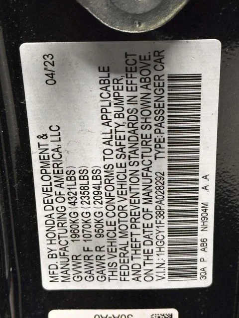 Certified Used 2023 Meteorite Gray Metallic Honda 1.5T EX image 31