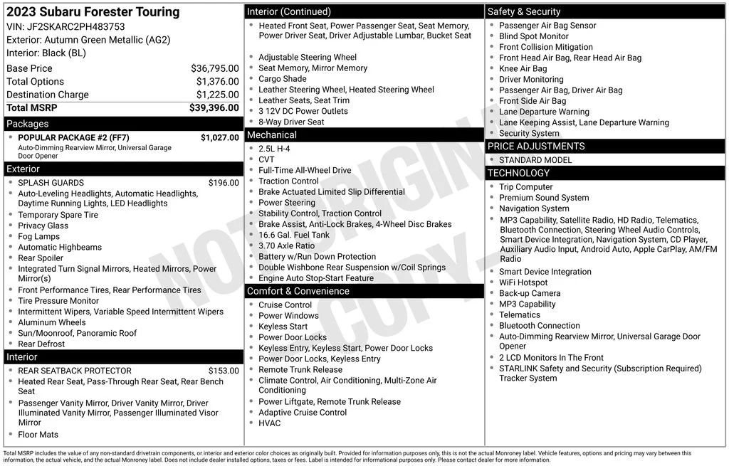 Used 2023 Brown Subaru Touring image 6