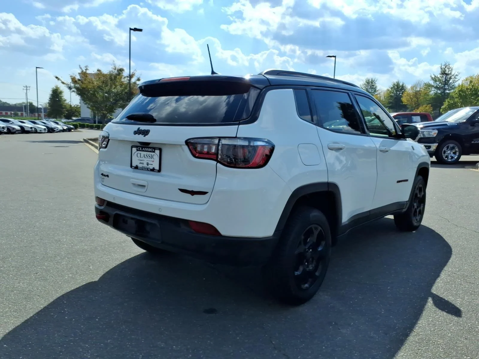 Used 2023 Bright White Clearcoat Jeep Trailhawk image 3