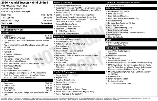 New 2026 Gray Hyundai Limited image 14