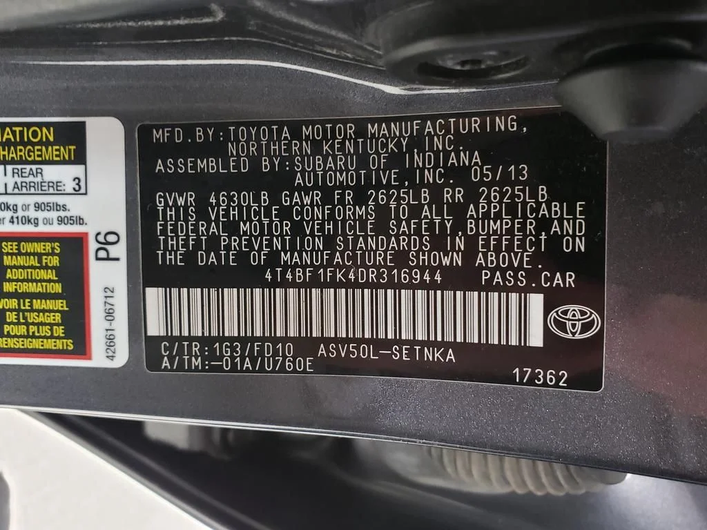 Used 2013 Magnetic Gray Metallic Toyota LE image 27