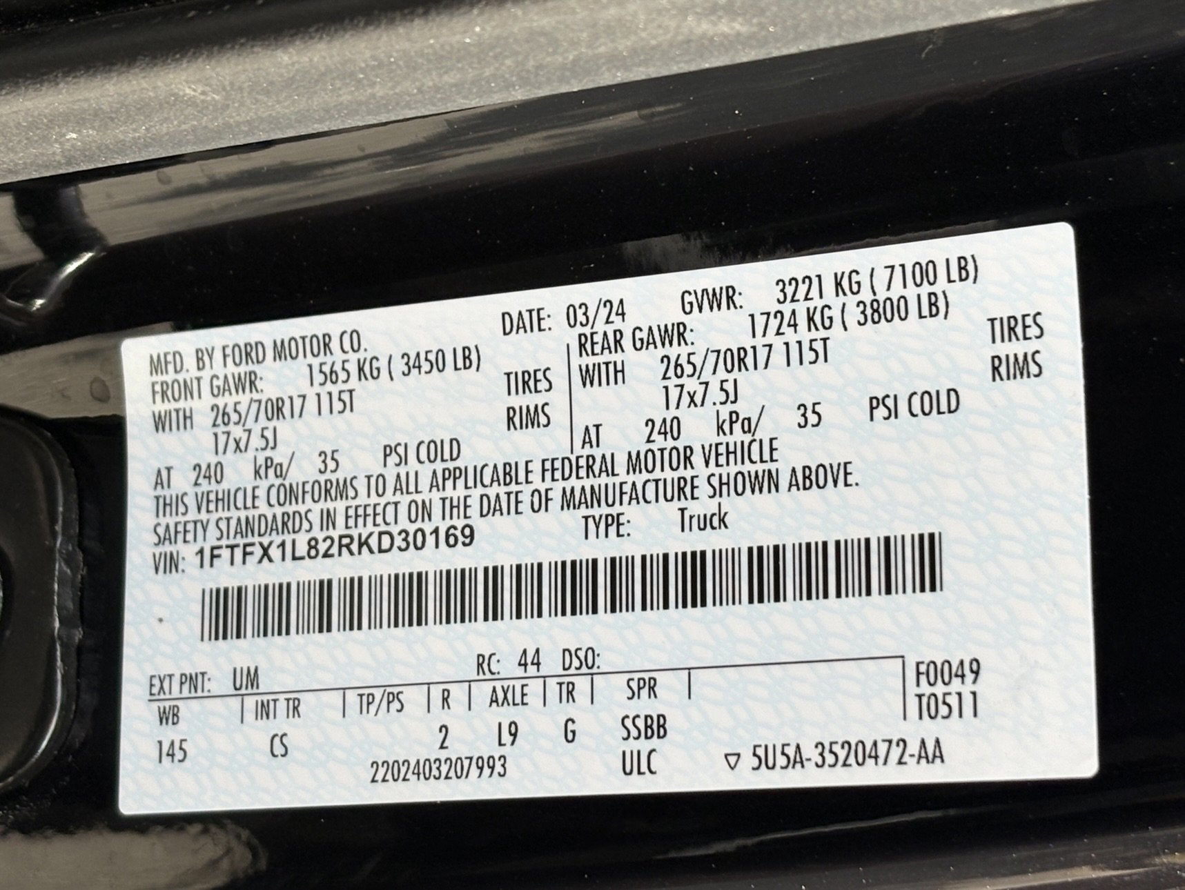 Used 2024 Agate Black Metallic Ford XL image 20