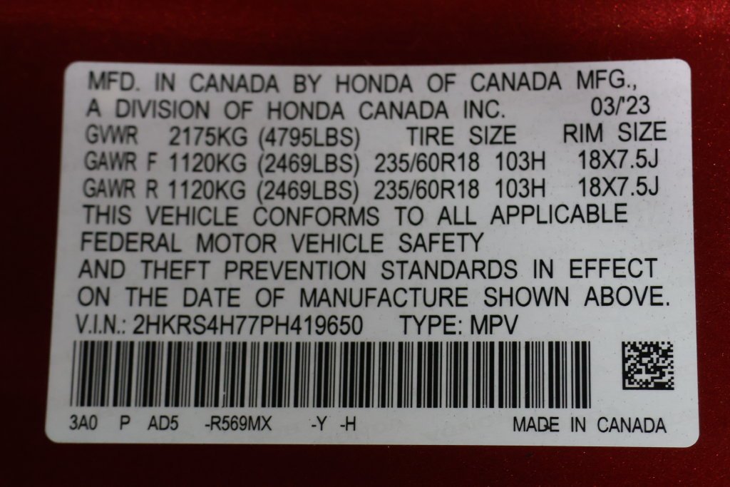 Used 2023 Radiant Red Metallic Honda EX-L image 30