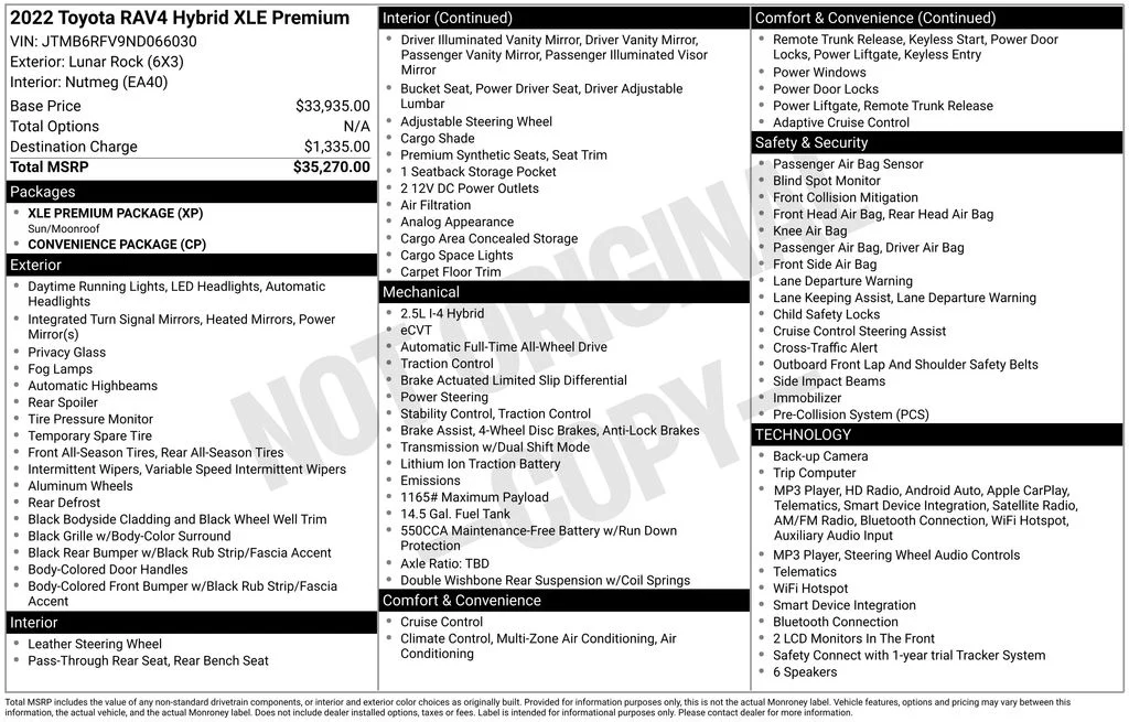 Used 2022  Toyota XLE Premium image 2