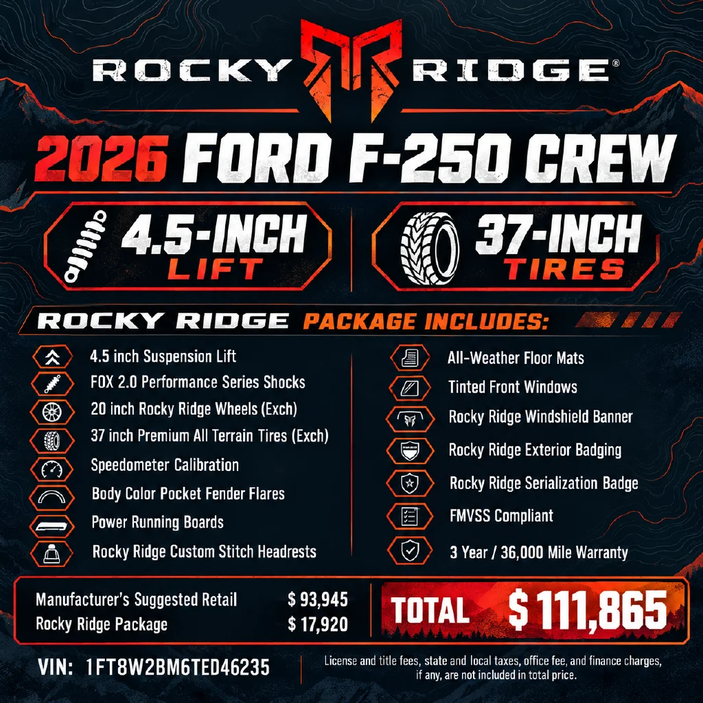 New 2026 Agate Black Metallic Ford F-250® Lariat® image 4