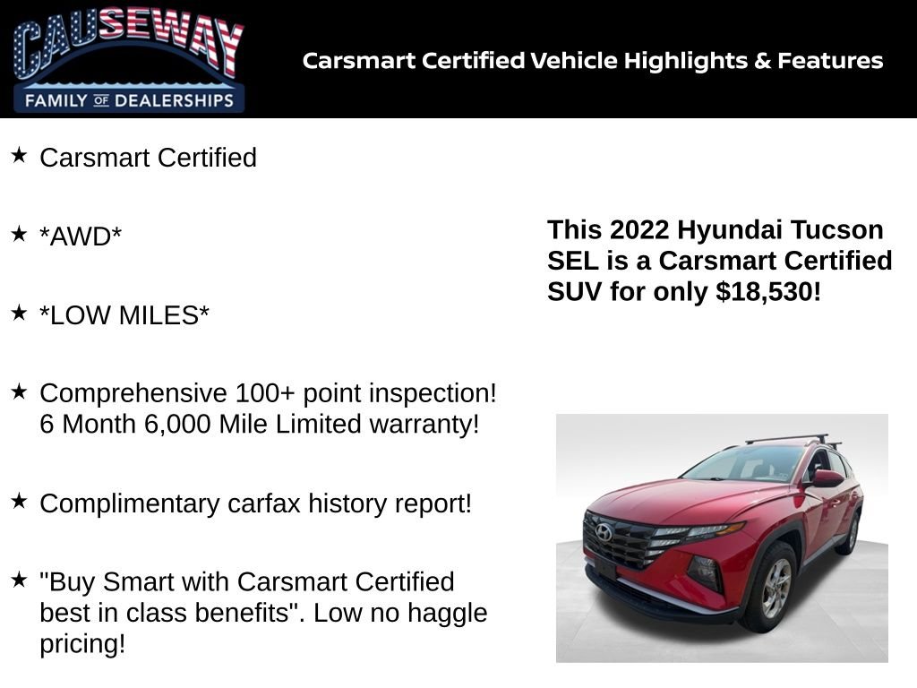 Used 2022 Calypso Red Hyundai SEL image 2