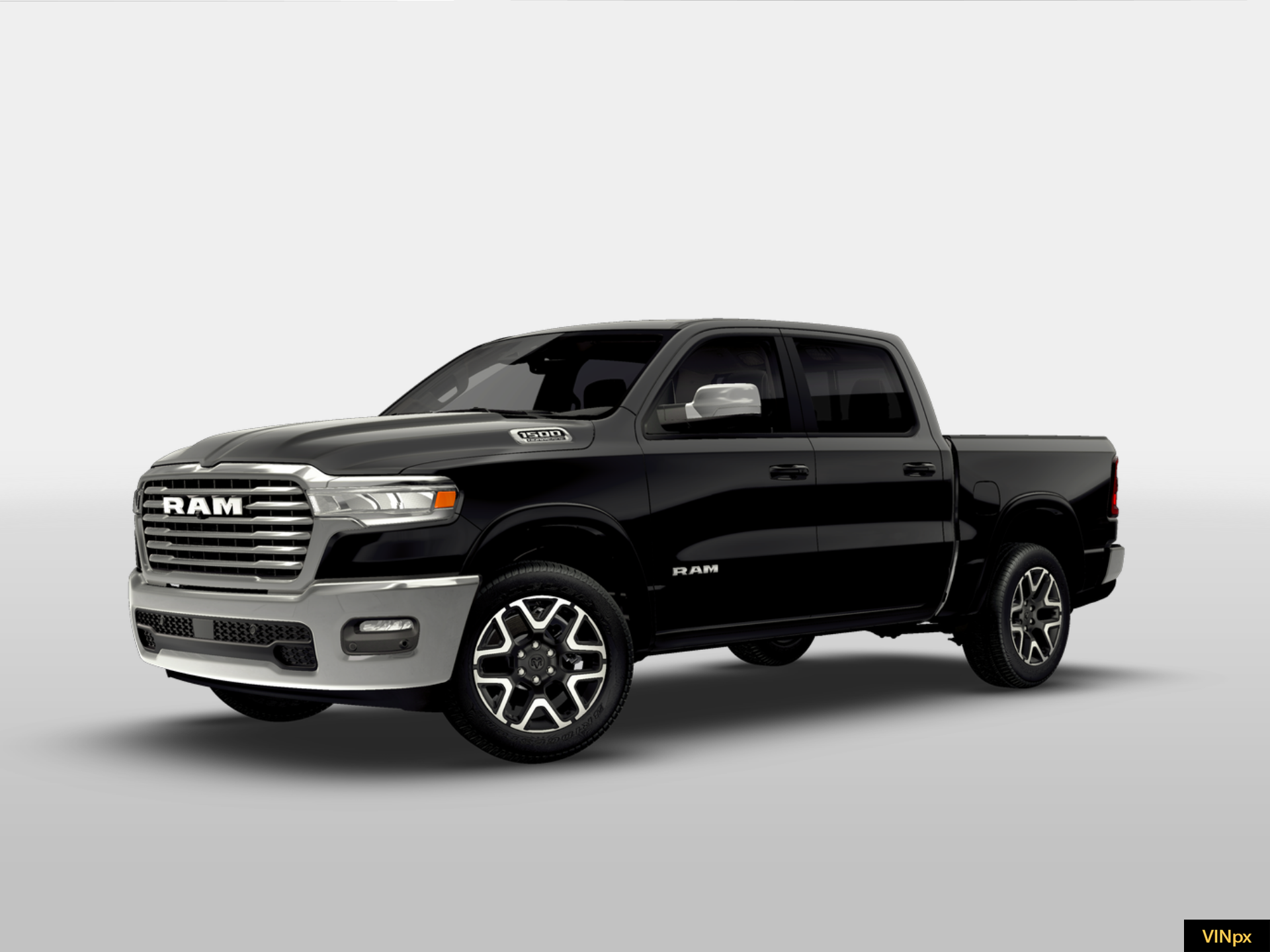 New 2026 Diamond Black Crystal Pearl-Coat Exterior Paint RAM LARAMIE image 2