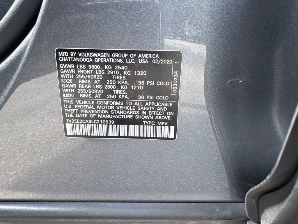 Used 2020 Gray Volkswagen 3.6L V6 SEL image 14