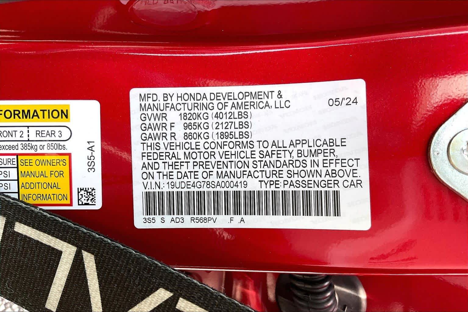 Certified Used 2025 Performance Red Pearl Acura A-SPEC TECH image 33