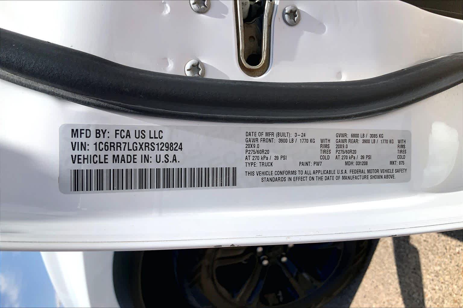 Used 2024 Bright White Clearcoat Ram Warlock image 31