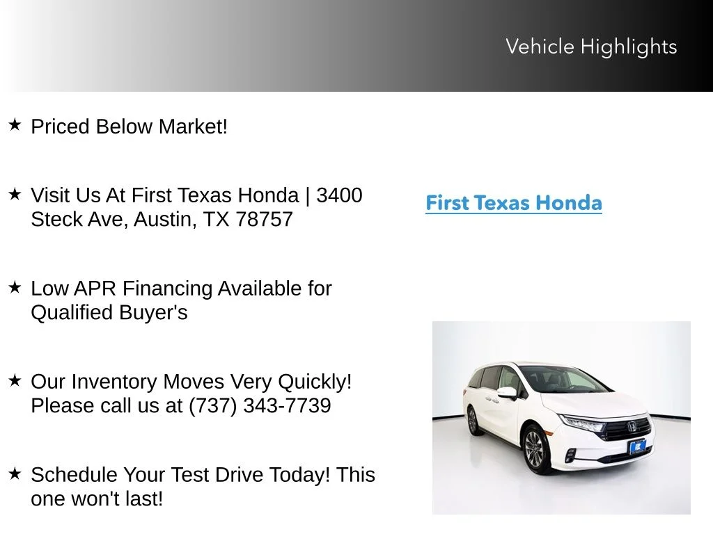 Certified Used 2023 Platinum White Pearl Honda EX-L image 10