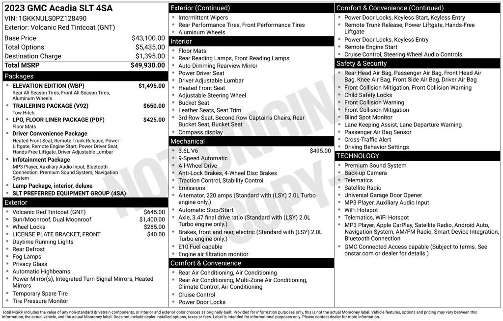 Certified Used 2023 VOLCANIC RED TINTCOAT GMC SLT image 5