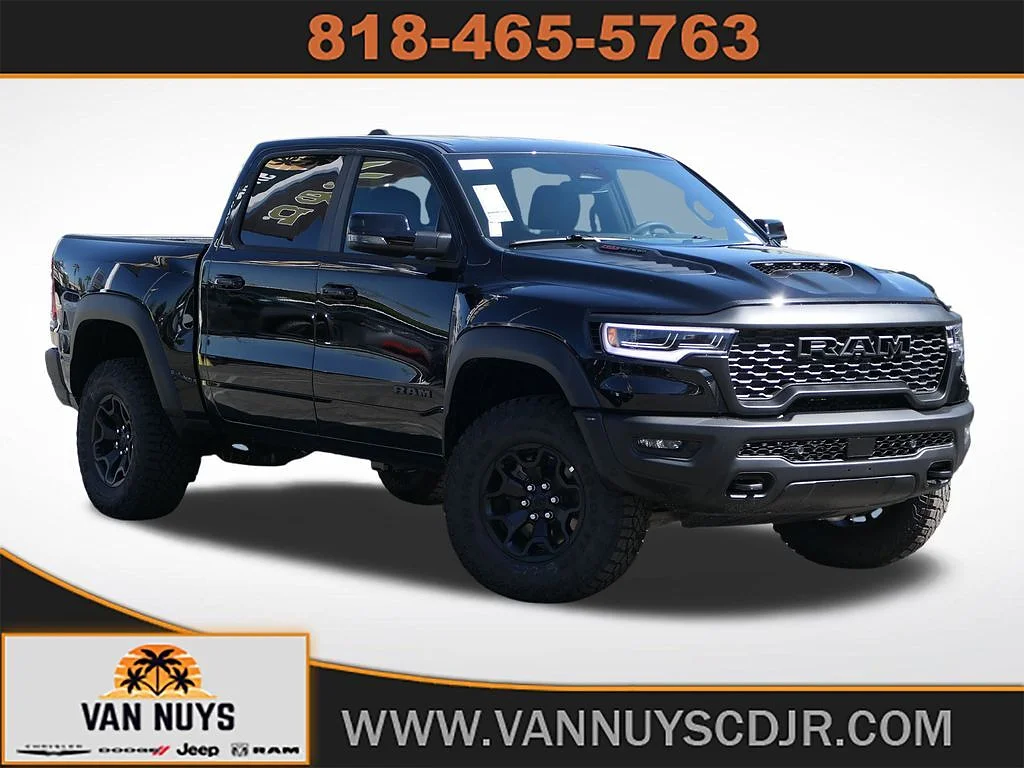 New 2026 Diamond Black Crystal Pearl Coat RAM RHO Crew Cab 4x4 5