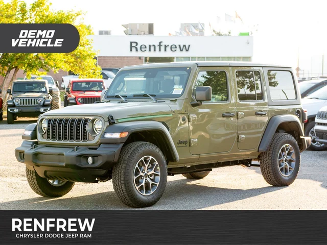 2025 Jeep Wrangler Sport S* 4 Door 4x4, Heated Seats/Wheel, Safety Group, Alpine Audio