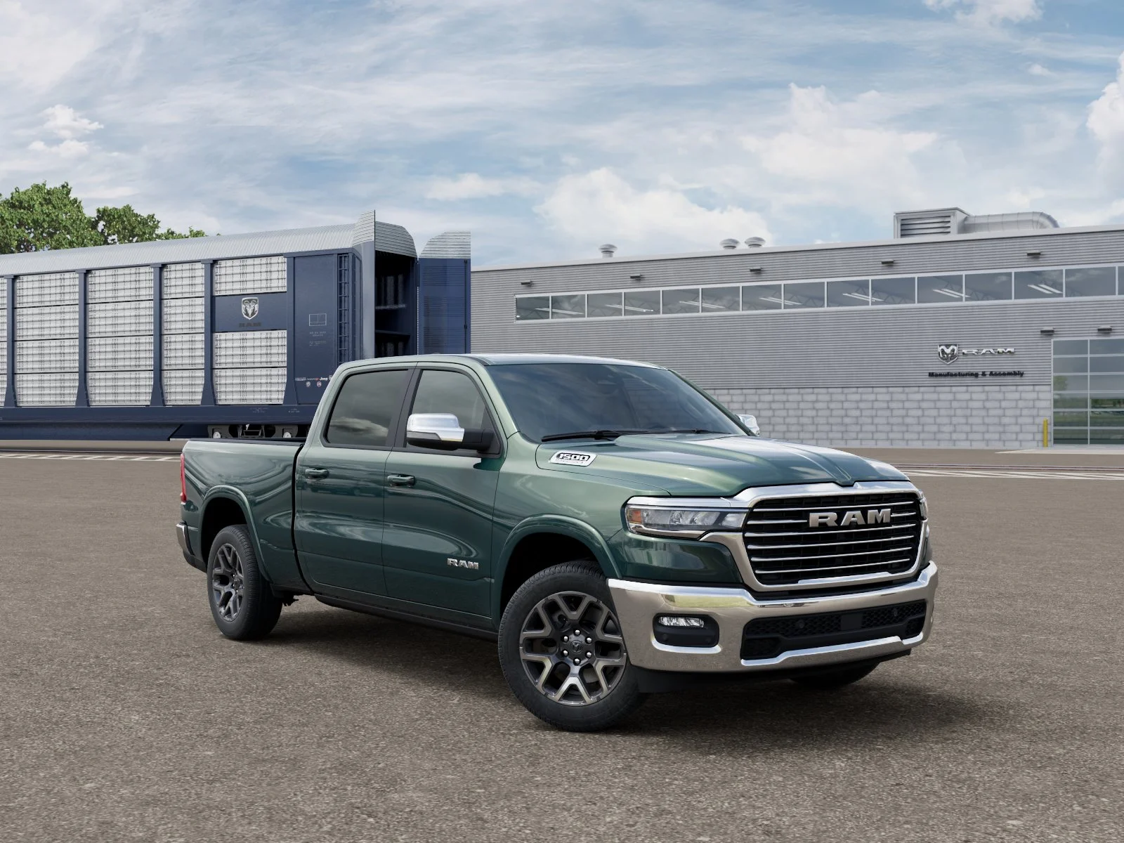New 2026 Serrano-Green Metallic Exterior Paint RAM LARAMIE image 3