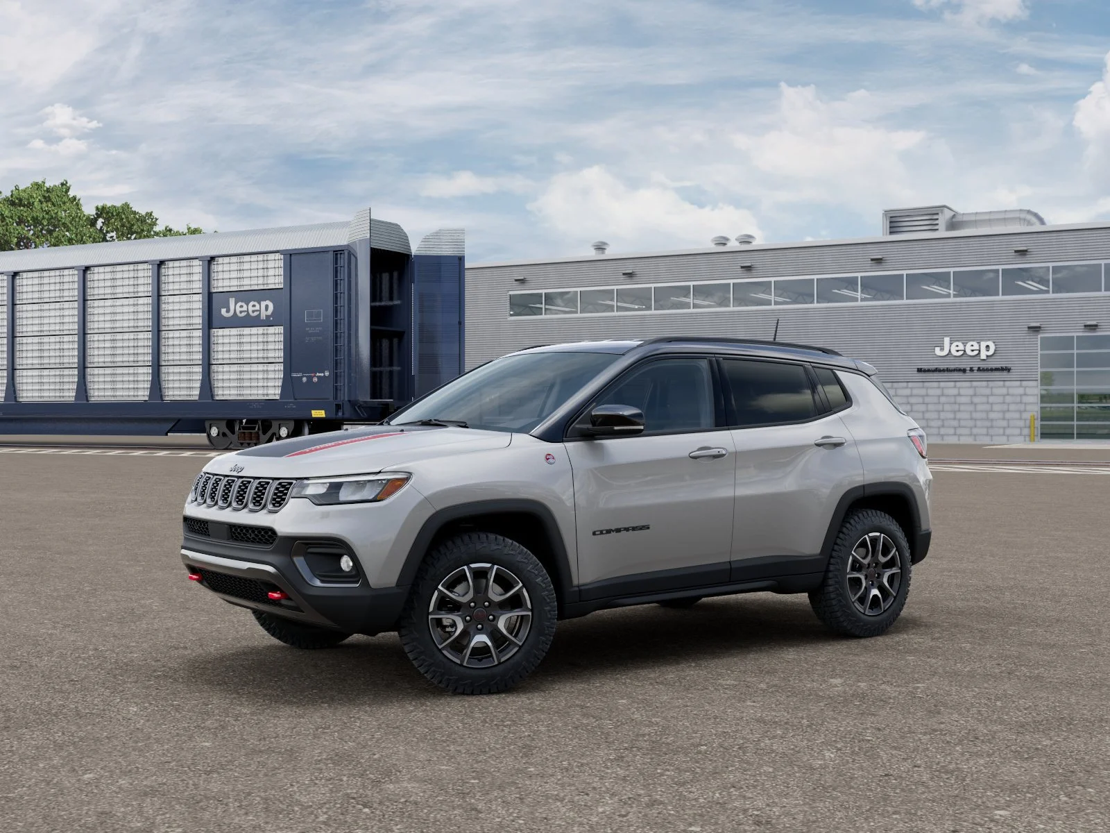 New 2026 Silver Zynith Metallic Clear-Coat Exterior Paint Jeep Trailhawk image 2