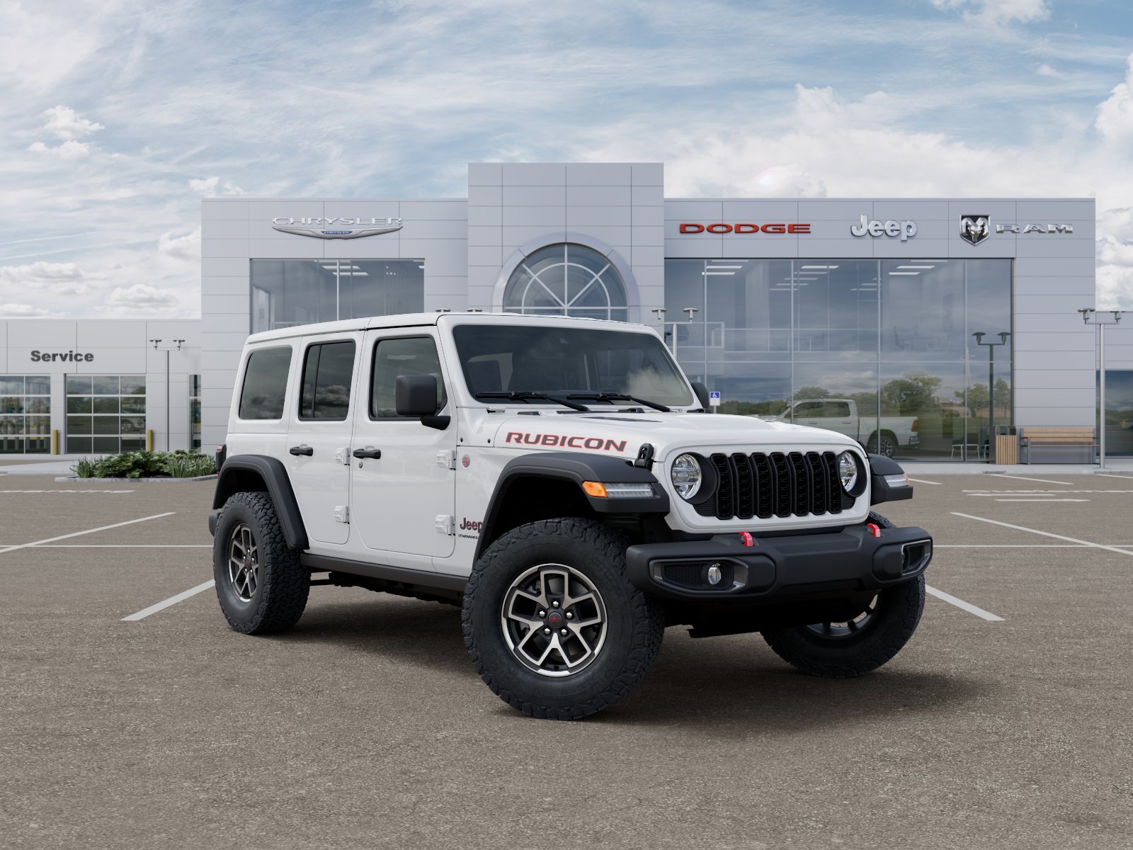 New 2026 Bright White Clear-Coat Exterior Paint Jeep Rubicon image 37