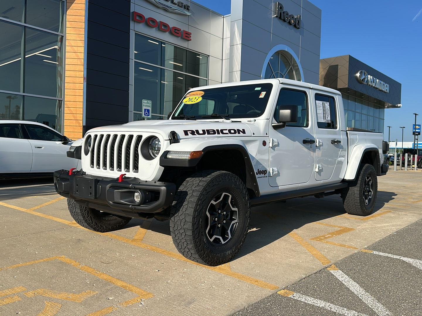 Used 2023 Bright White Clearcoat Jeep Rubicon image 1