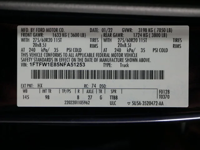 Used 2022 Antimatter Blue Metallic Ford Platinum image 34