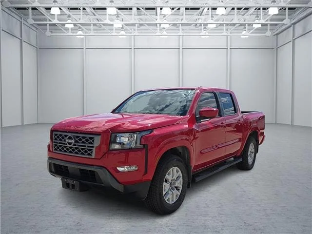 Used 2022 Red Alert Nissan SV (A9) 4x2 Crew Cab 5 ft. box 126 in. WB image 1