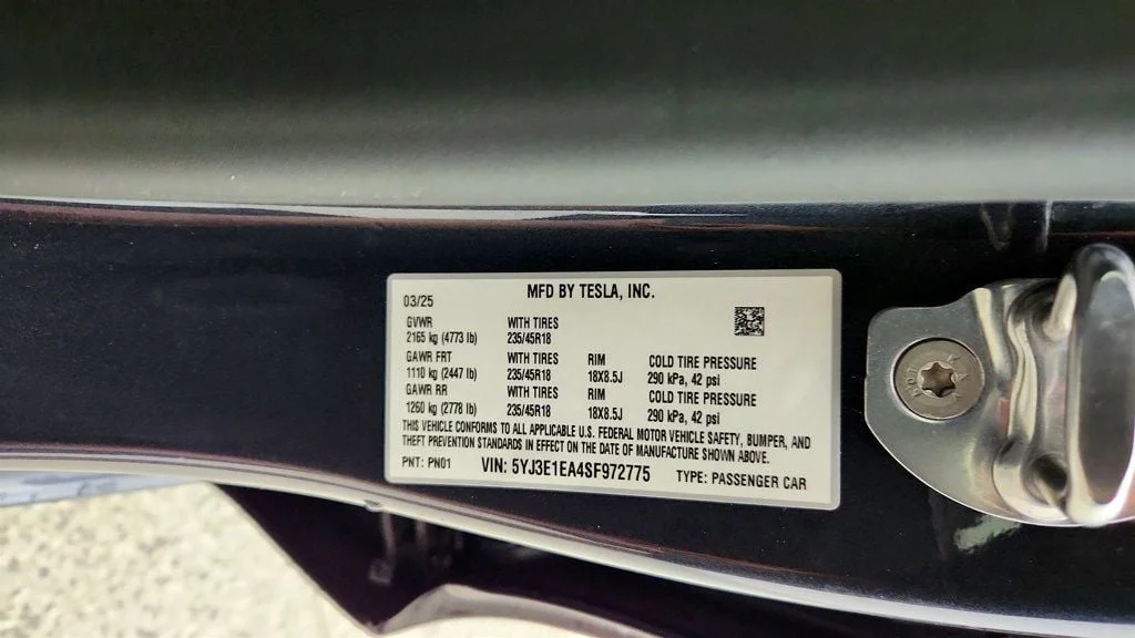 Used 2025 Stealth Grey Tesla Long Range RWD w/ Traffic Aware Cruise Control image 23