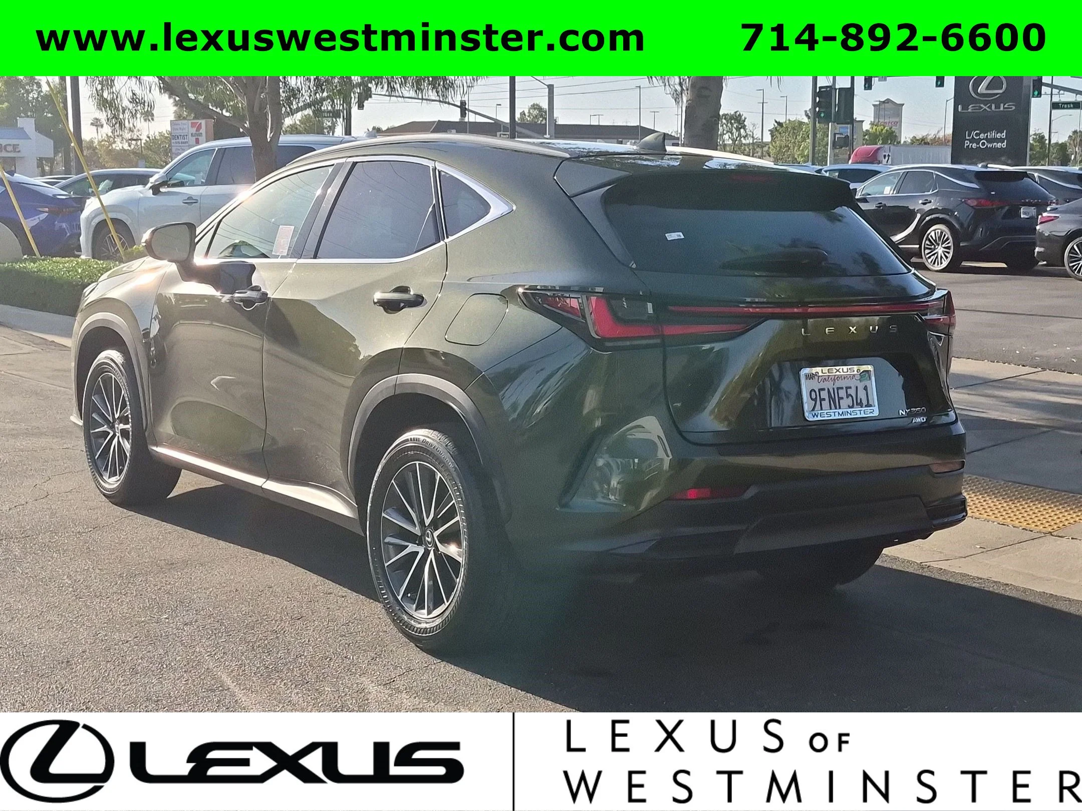 Certified Used 2023 Nori Green Pearl Lexus NX 350 image 12