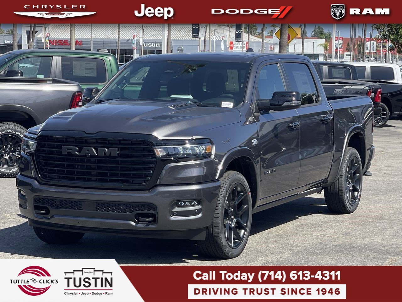 New 2026 Granite Crystal Metallic Clear-Coat Exterior Paint RAM Laramie image 3