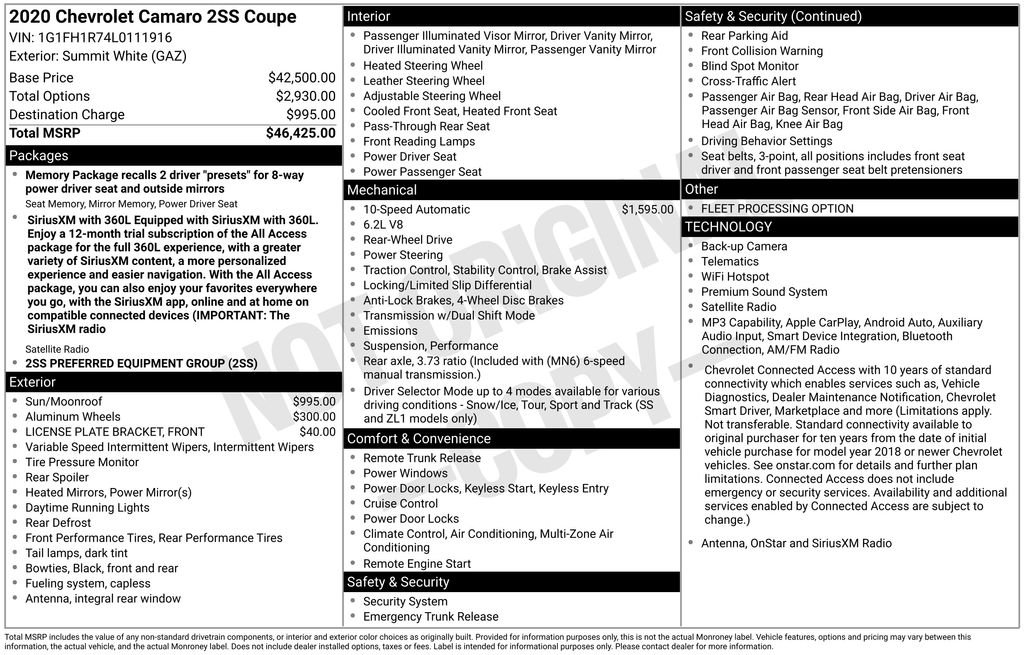Used 2020 Summit White Chevrolet SS image 11