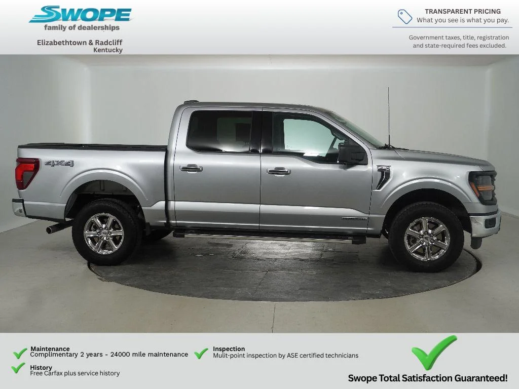 Used 2024 Iconic Silver Metallic Ford XLT image 3