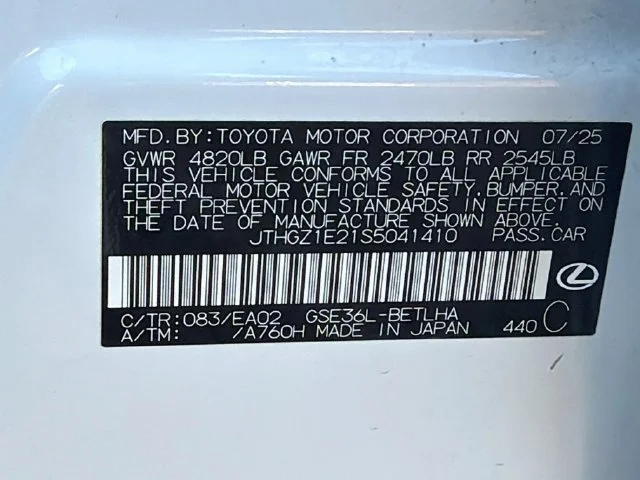 Certified Used 2025 White Lexus 350 F SPORT image 14