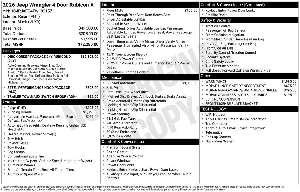 New 2026 Reign Exterior Paint Jeep Rubicon X image 23